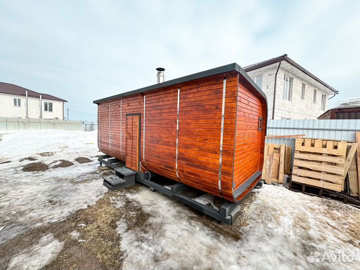 Баня бочка Парус под ключ