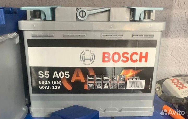 Автомобильный аккумулятор Bosch S5 A05 AGM