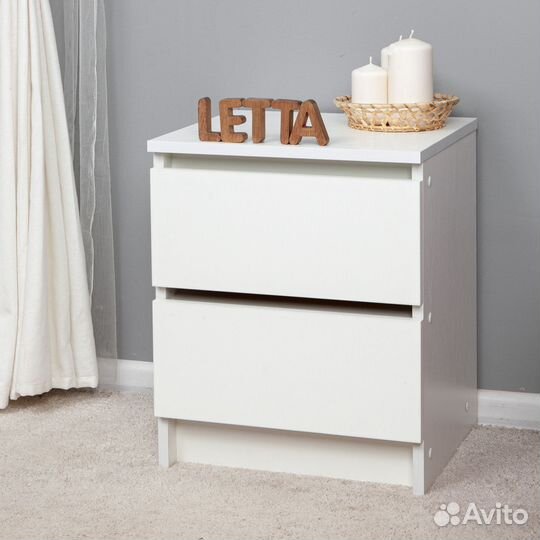 Тумба City 2 ящика белая