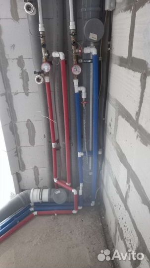 Установка монтаж сантехники трубы