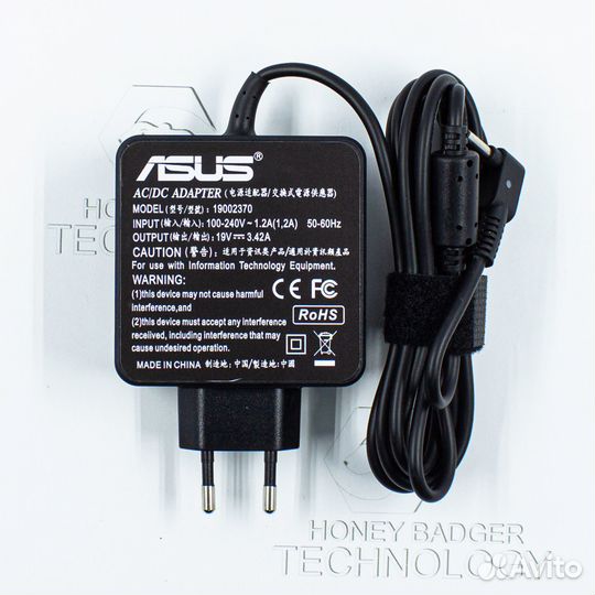 Зарядка Asus 19V 3.42A (65W) 4.0x1.35мм квадратная