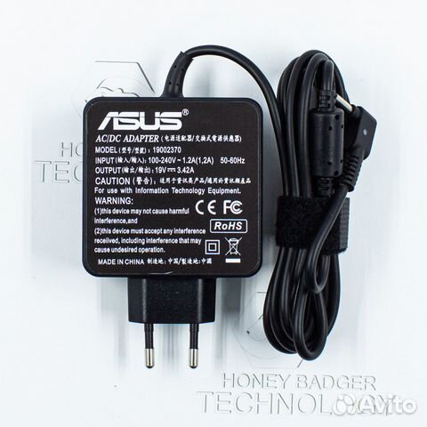 Зарядка Asus 19V 3.42A (65W) 4.0x1.35мм квадратная