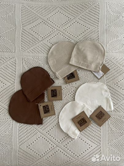 Шапочка для новорожденного из хлопка 56 68