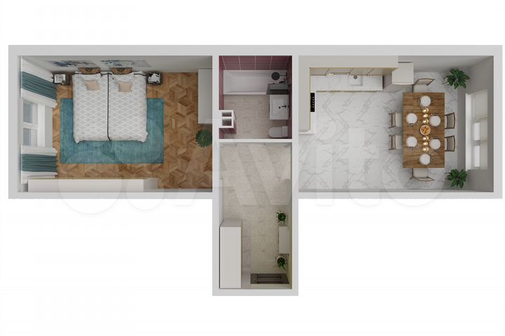 1-к. квартира, 43,9 м², 1/12 эт.