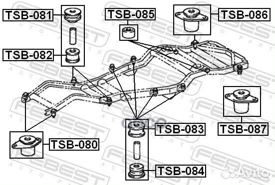 Сайлентблок TSB-084 TSB-084 Febest