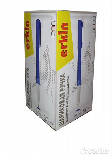 Ручка шариковая Erkin синий цвет