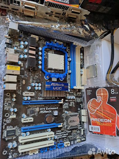 Материнская плата с процессором,видео,опер.память