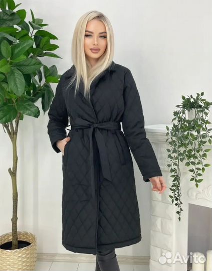 Пальто стеганное женское 42 44