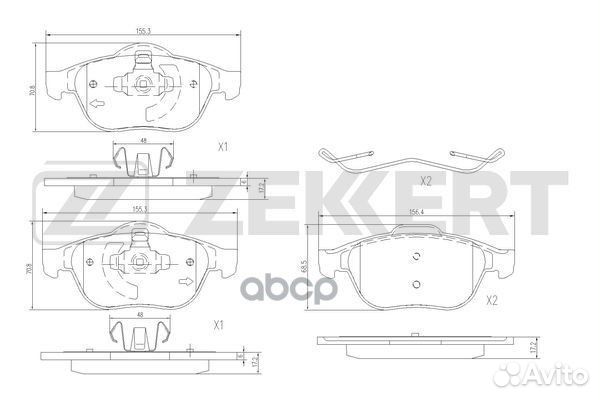 Колодки торм. диск. передн. Renault Scenic II 0