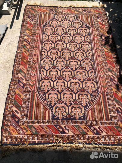 Ковер шерстяной ручной работы старинный