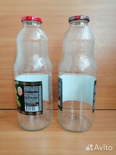 Стеклянные бутылки с винтовой крышкой 6 шт