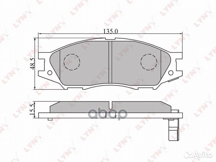 Колодки тормозные дисковые перед nissan Alm