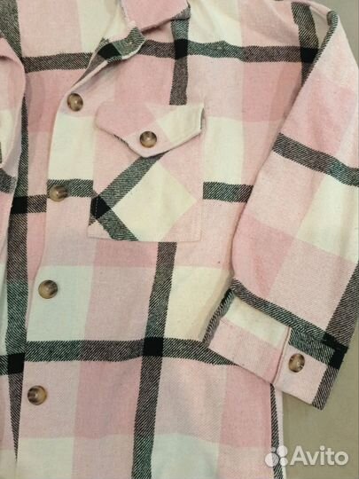 Утепленная рубашка для девочки