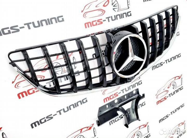 Решетка E-coupe C207 13-16 GT black черная рест