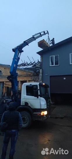 Аренда и услуги манипулятора, стрела 6 т, 13 м, борт 10 т, 6.1 м