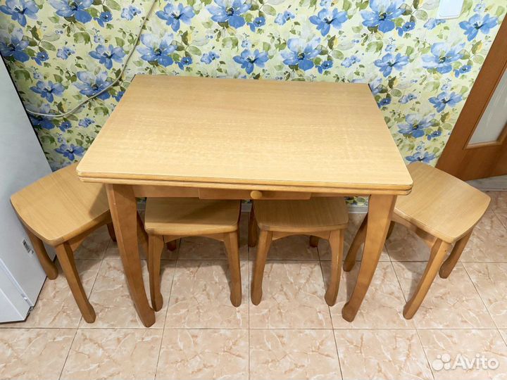 Стол кухонный раздвижной со стульями бу