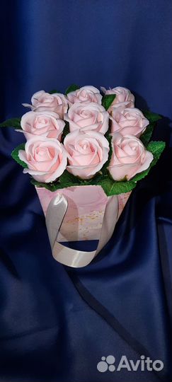 Мыльные розы в коробке