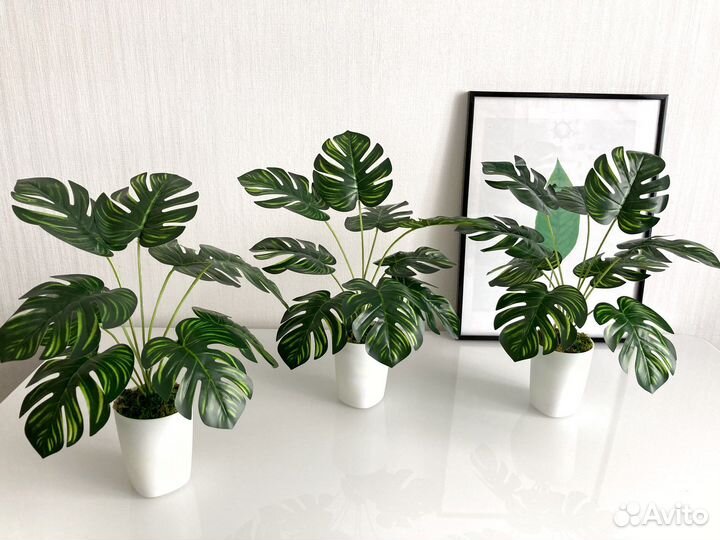 Искусственные цветы для декора Монстера