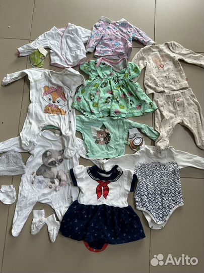 Пакет одежды для девочки 52-62, боди