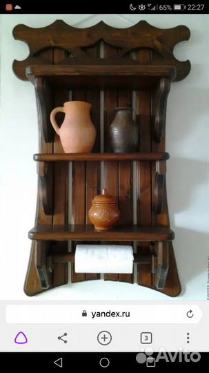 Вешалка, Обувница, полочка из массива сосны