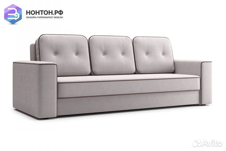 Диван еврокнижка Берген 3-х местный бежевый