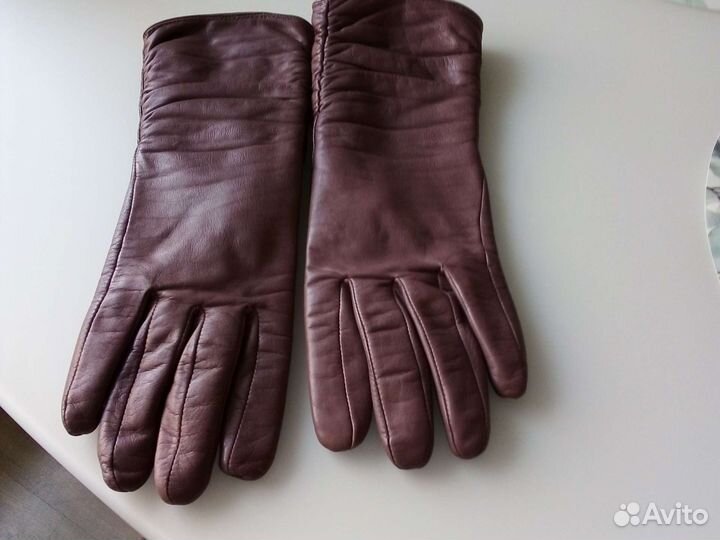 Перчатки женские кожаные. Р.7,5