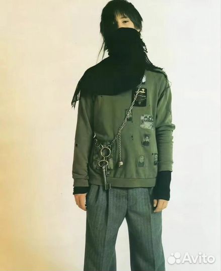 Raf Simons AW01 Riot Patched Sweater