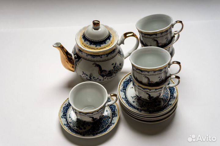 Сервиз чайно-кофейный на подставке 13 предметов