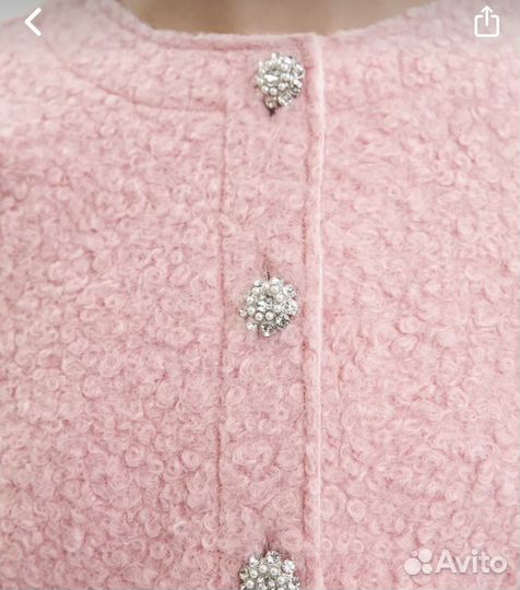 Жакет пиджак бомбер розовый Zarina 44