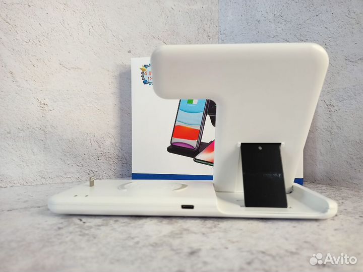 Беспроводная док станция 4 in 1 15W (Белая)