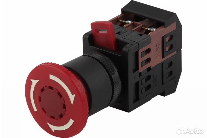 Кнопка AE22 Грибок, с фиксацией, красная, 240В