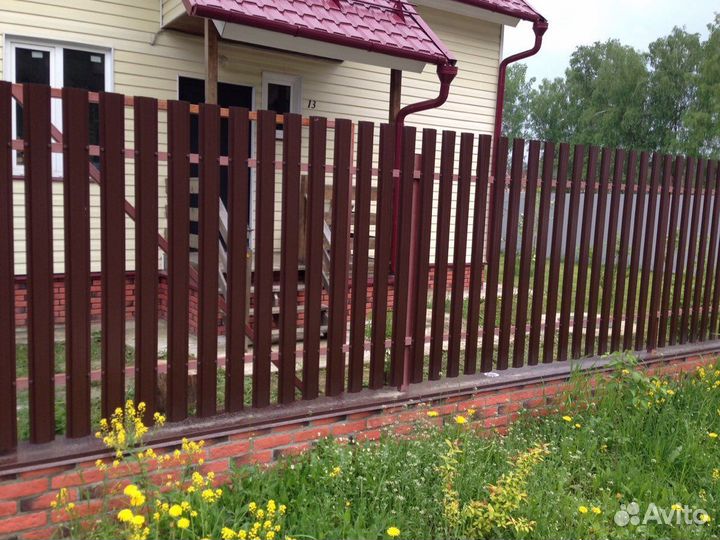 Забор из Штакетника Под Ключ