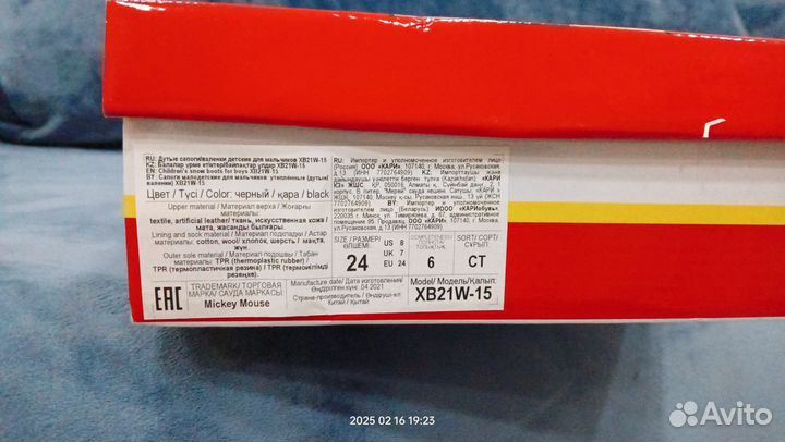 Зимние ботиночки для мальчика 24