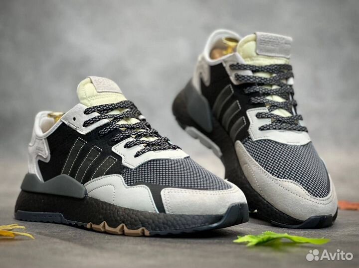 Adidas nite jogger светло серые разм. 41