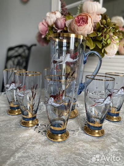 Графин со стаканами Богемия