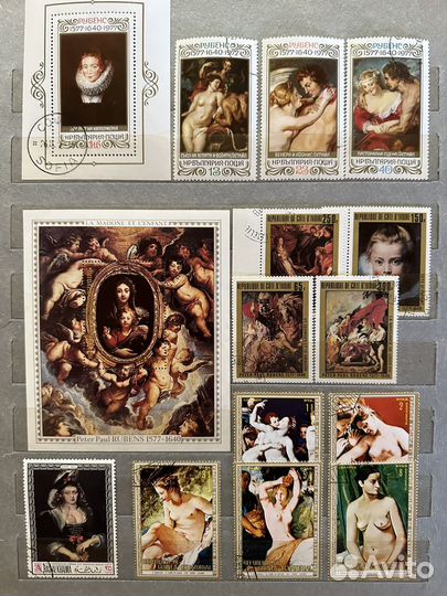 Почтовые марки мира. Подборка искусство