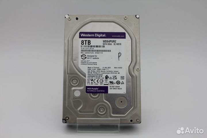 Жесткий диск 8тб Western Digital WD84purz Purple