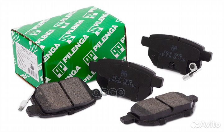 Колодки тормозные дисковые задние fd-p3335 pilenga