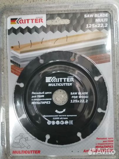 Диск пильный Ritter Multi 125х22,2х1,0