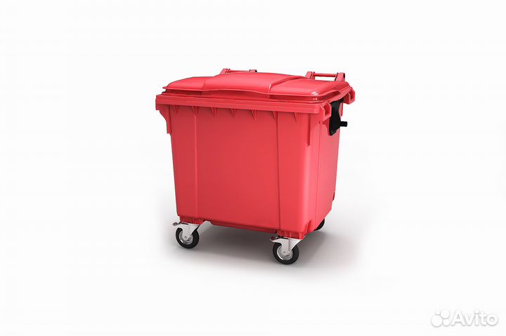 Мусорный контейнер 1100 л.с крышкой (1375*1079)