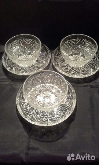 Чайная пара хрусталь bohemia СССР
