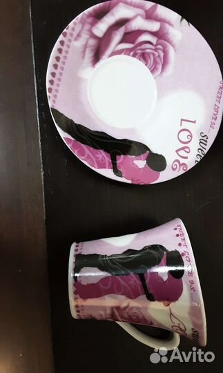 Фарфоровый набор на 2 персоны, новый, 5 предметов