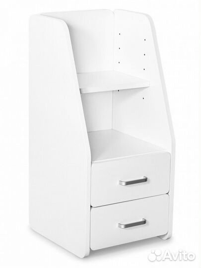 Тумбочка ErgoKids BD-C12 White с надстройкой