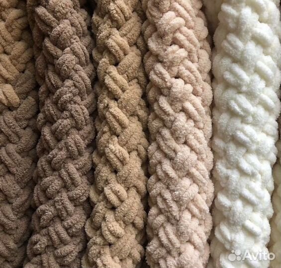 Плед вязаный ручная работа