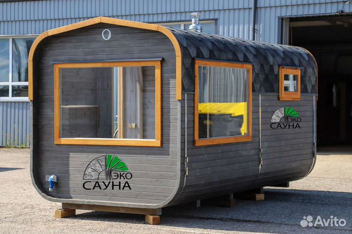 Баня бочка квадро функо 6 Люкс 5м