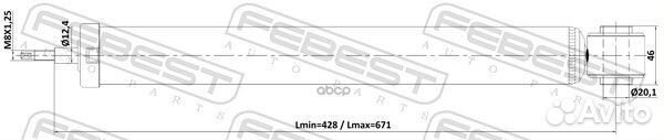 Амортизатор газовый зад 05110003R Febest