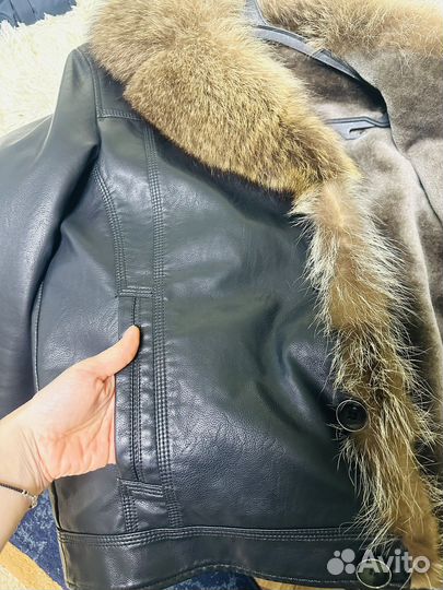 Кожаная дубленка мужская