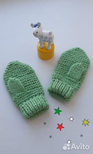 Рукавички детские вязаные