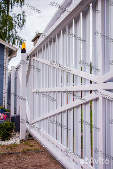 Забор металлоштакетник 2 м. 0.45 мм. под ключ