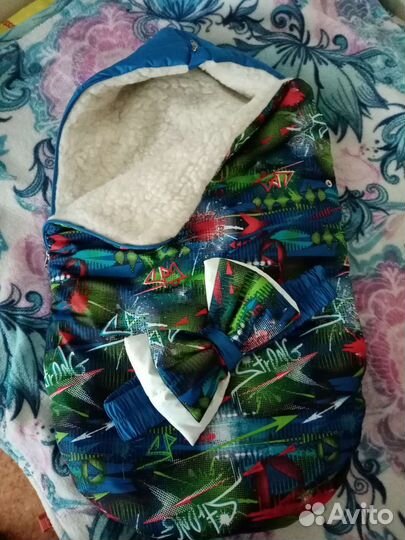 Конверт на выписку для мальчика зимний